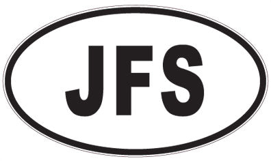 JFS - 3 Letter Initials Oval Magnet