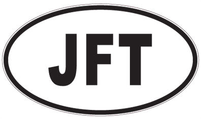 JFT - 3 Letter Initials Oval Sticker