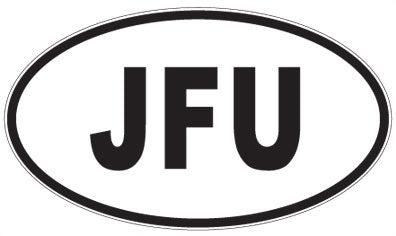 JFU - 3 Letter Initials Oval Magnet