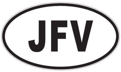 JFV - 3 Letter Initials Oval Magnet