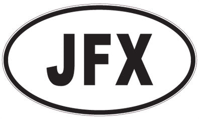 JFX - 3 Letter Initials Oval Sticker