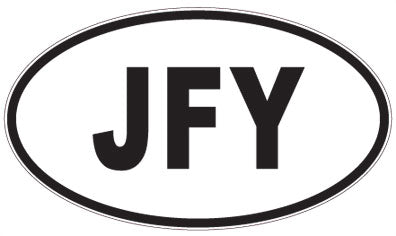 JFY - 3 Letter Initials Oval Sticker