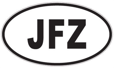 JFZ - 3 Letter Initials Oval Magnet