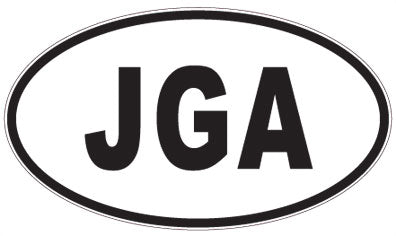 JGA - 3 Letter Initials Oval Sticker