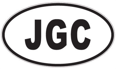 JGC - 3 Letter Initials Oval Sticker