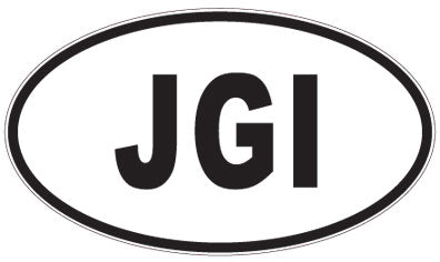 JGI - 3 Letter Initials Oval Magnet