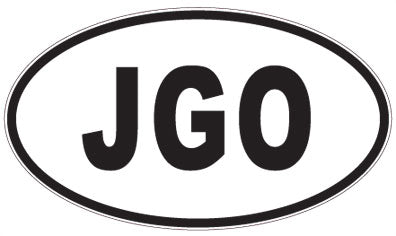 JGO - 3 Letter Initials Oval Magnet