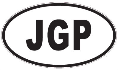 JGP - 3 Letter Initials Oval Sticker