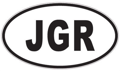 JGR - 3 Letter Initials Oval Sticker