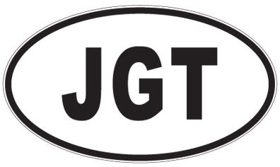 JGT - 3 Letter Initials Oval Sticker