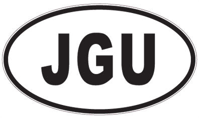 JGU - 3 Letter Initials Oval Magnet