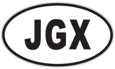 JGX - 3 Letter Initials Oval Magnet