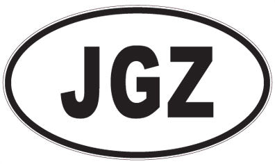 JGZ - 3 Letter Initials Oval Magnet