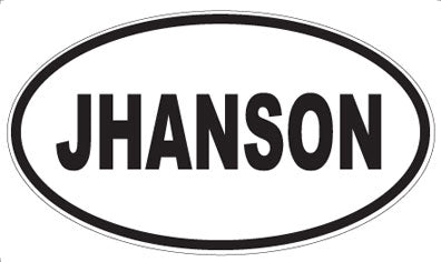 JHANSON - Oval Magnet