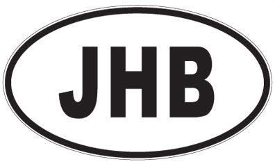 JHB - 3 Letter Initials Oval Sticker