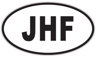 JHF - 3 Letter Initials Oval Sticker