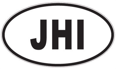 JHI - 3 Letter Initials Oval Magnet