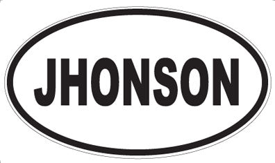 JHONSON - Oval Magnet