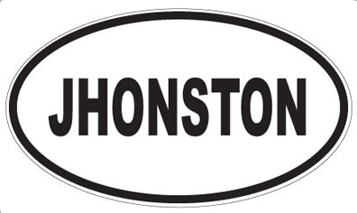 JHONSTON - Oval Magnet