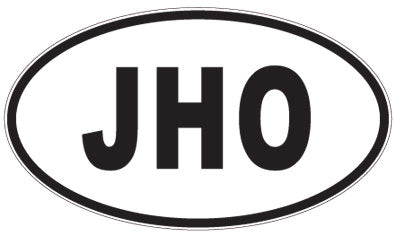 JHO - 3 Letter Initials Oval Magnet