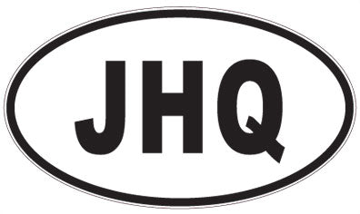 JHQ - 3 Letter Initials Oval Sticker