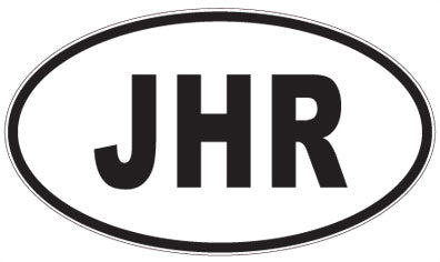 JHR - 3 Letter Initials Oval Magnet