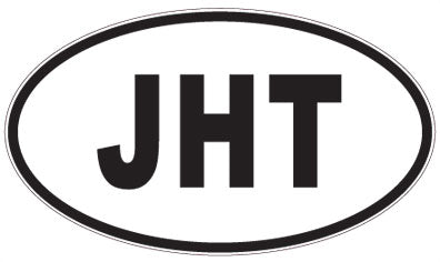 JHT - 3 Letter Initials Oval Magnet