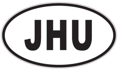 JHU - 3 Letter Initials Oval Magnet