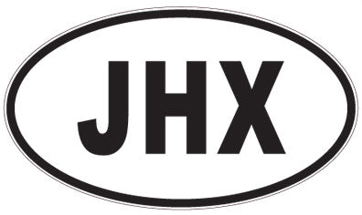 JHX - 3 Letter Initials Oval Magnet