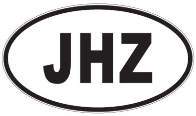 JHZ - 3 Letter Initials Oval Magnet