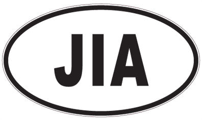 JIA - 3 Letter Initials Oval Magnet