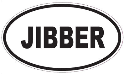 JIBBER - Oval Sticker