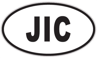 JIC - 3 Letter Initials Oval Magnet