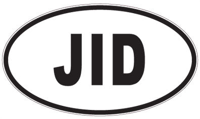 JID - 3 Letter Initials Oval Sticker