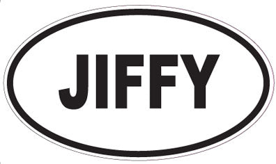 JIFFY - Oval Sticker