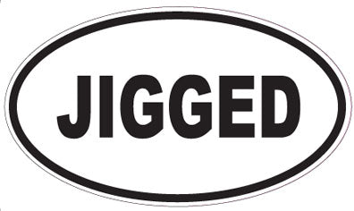 JIGGED - Oval Sticker