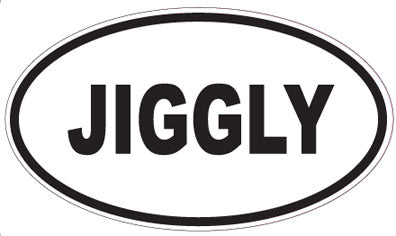 JIGGLY - Oval Sticker