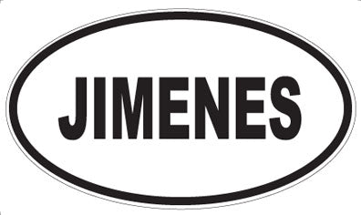 JIMENES - Oval Magnet