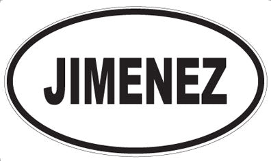JIMENEZ - Oval Magnet