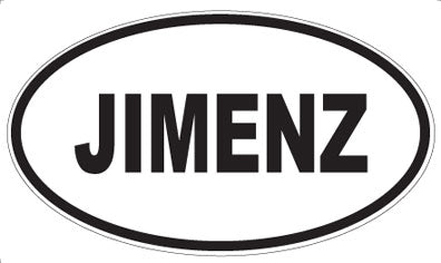 JIMENZ - Oval Magnet