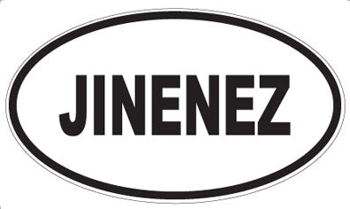 JINENEZ - Oval Magnet