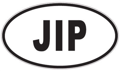 JIP - 3 Letter Initials Oval Magnet