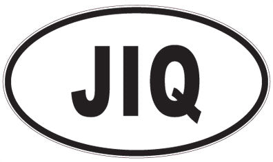 JIQ - 3 Letter Initials Oval Magnet