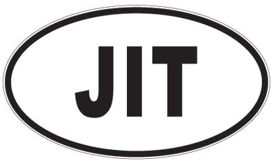 JIT - 3 Letter Initials Oval Sticker