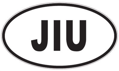 JIU - 3 Letter Initials Oval Sticker