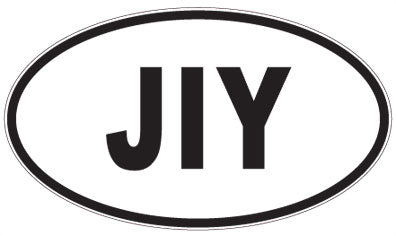 JIY - 3 Letter Initials Oval Magnet