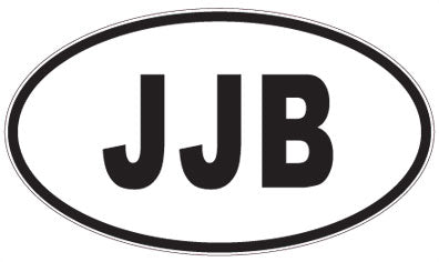 JJB - 3 Letter Initials Oval Sticker