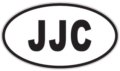 JJC - 3 Letter Initials Oval Magnet