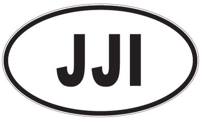 JJI - 3 Letter Initials Oval Magnet