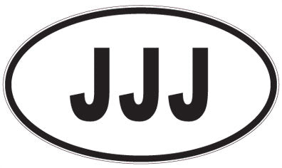 JJJ - 3 Letter Initials Oval Magnet